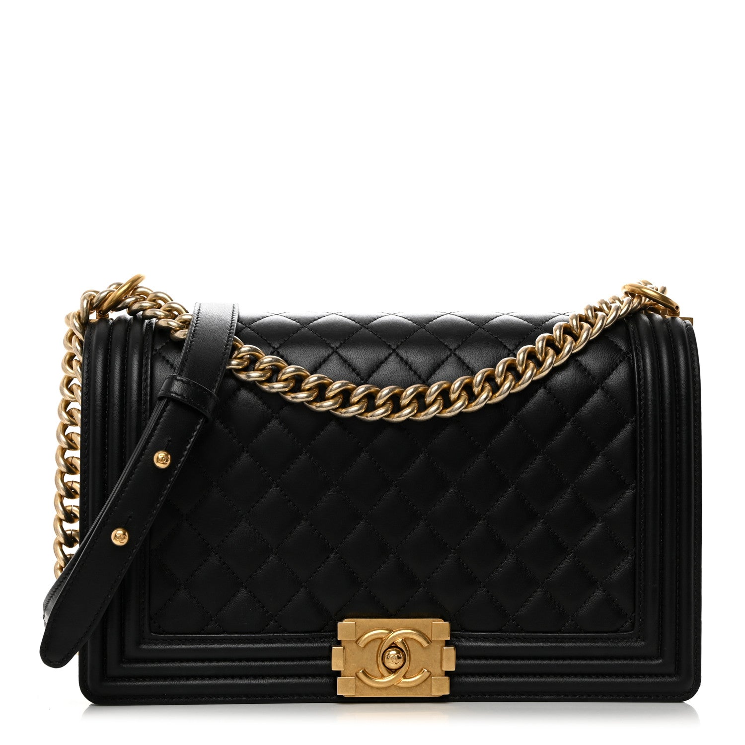 Chanel Calfskin Quilted New Medium Boy Flap Black 1 of 10