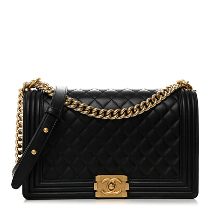 Chanel Calfskin Quilted New Medium Boy Flap Black 1 of 10
