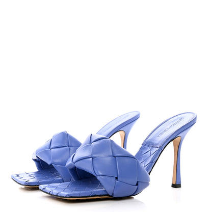 Bottega Veneta Nappa Maxi Intrecciato Lido Mule Sandals 41 Lagoon Indigo 3 of 8