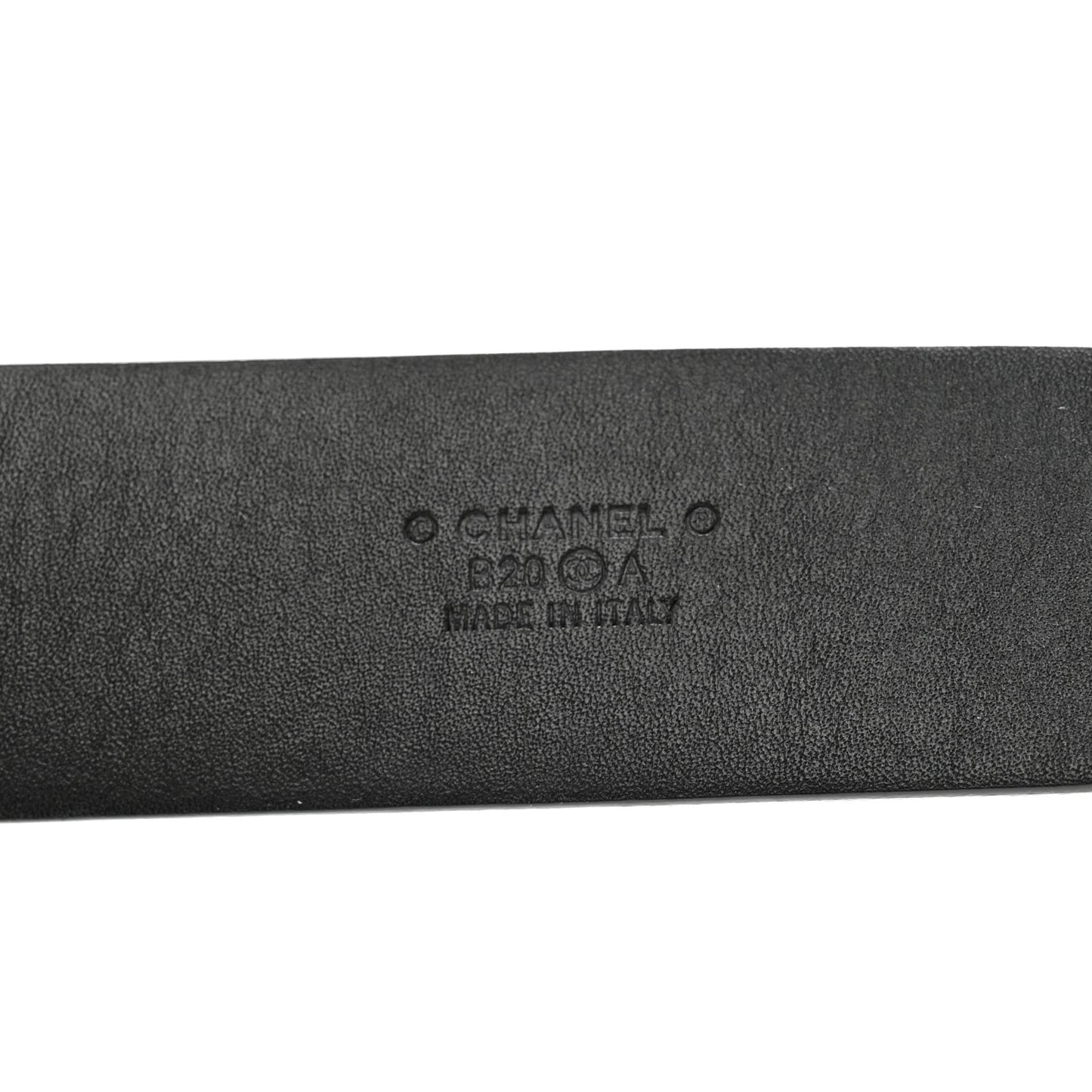 Calfskin Pearl Crystal CC Belt 90 36 Black