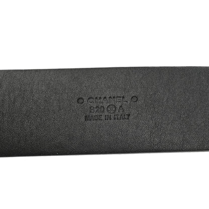 Chanel Calfskin Pearl Crystal CC Belt 90 36 Black 5 of 12