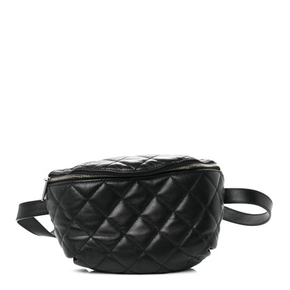 Chanel Calfskin Quilted Waist Belt Bag Black 1 of 11