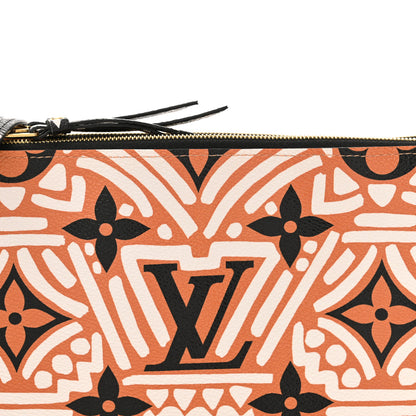 Louis Vuitton Monogram Giant Crafty Double Zip Pochette Creme Caramel 8 of 11