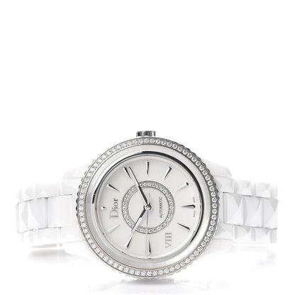 Christian Dior Stainless Steel Ceramic Diamond Bezel Mother of Pearl 38mm Dior VIII Automatic Watch White 2 of 6