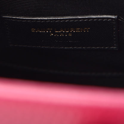 Saint Laurent Grained Calfskin Baby Sac De Jour Lipstick Fuchsia 6 of 10