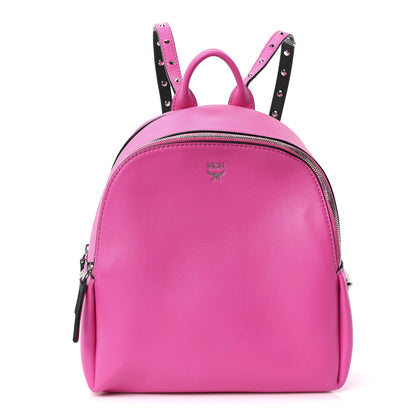 MCM Calfskin Mini Duchess Polke Studs Backpack Electric Pink 1 of 10