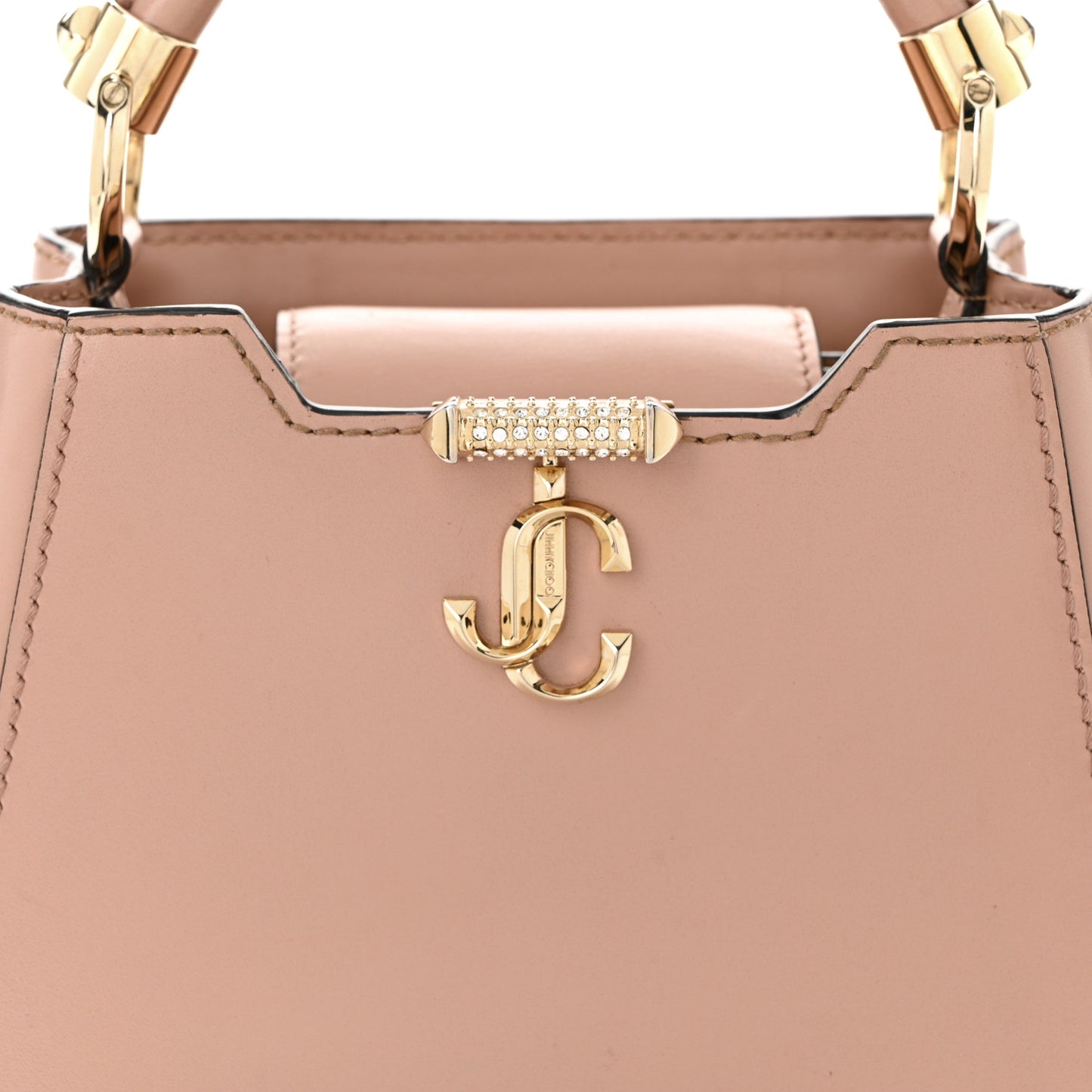 Calfskin Mini Varenne Top Handle Satchel Powder Pink