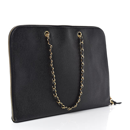 Chanel Caviar Large CC Shoulder Bag Black 3 of 7