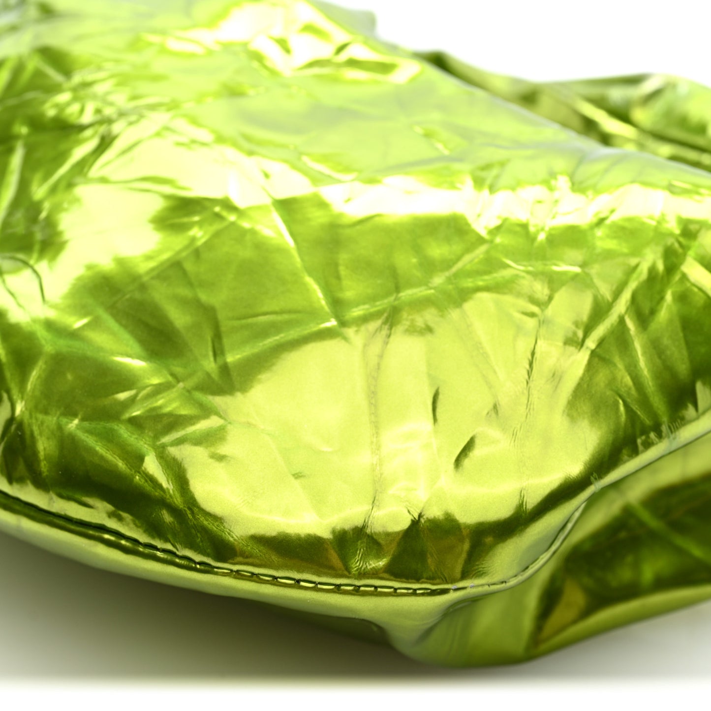 Metallic Crushed Calfskin Mini Jodie  Chlorophyll