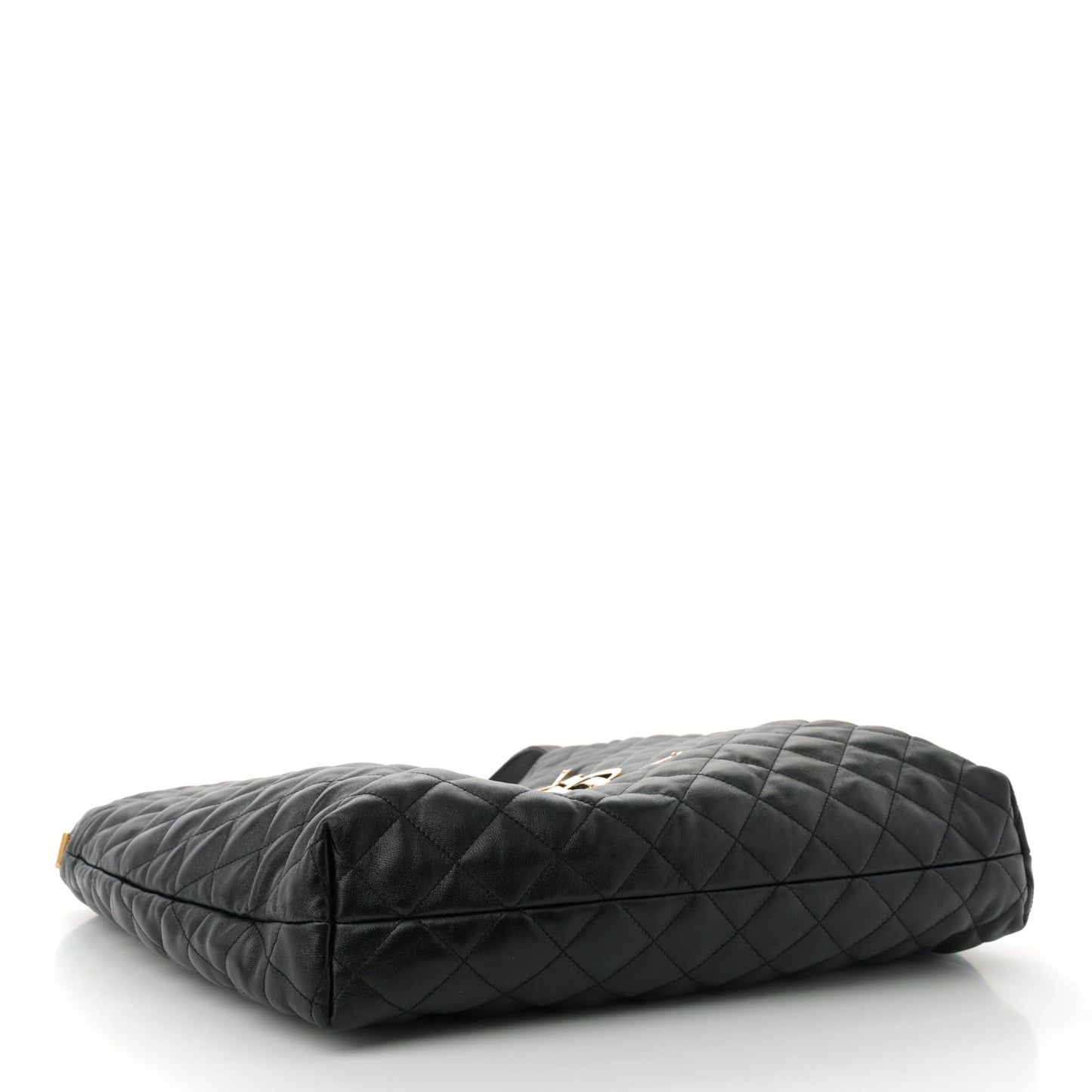 Lambskin Quilted Maxi Icare Shopping Tote Black