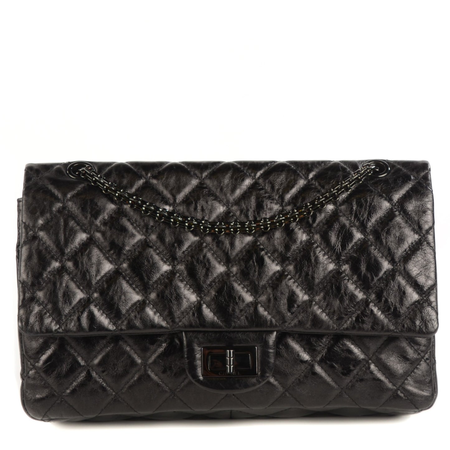 Metallic Calfskin 2.55 Reissue 227 Flap Black
