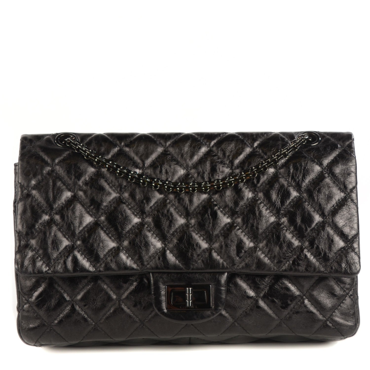 Chanel Metallic Calfskin 2.55 Reissue 227 Flap Black 1 of 8