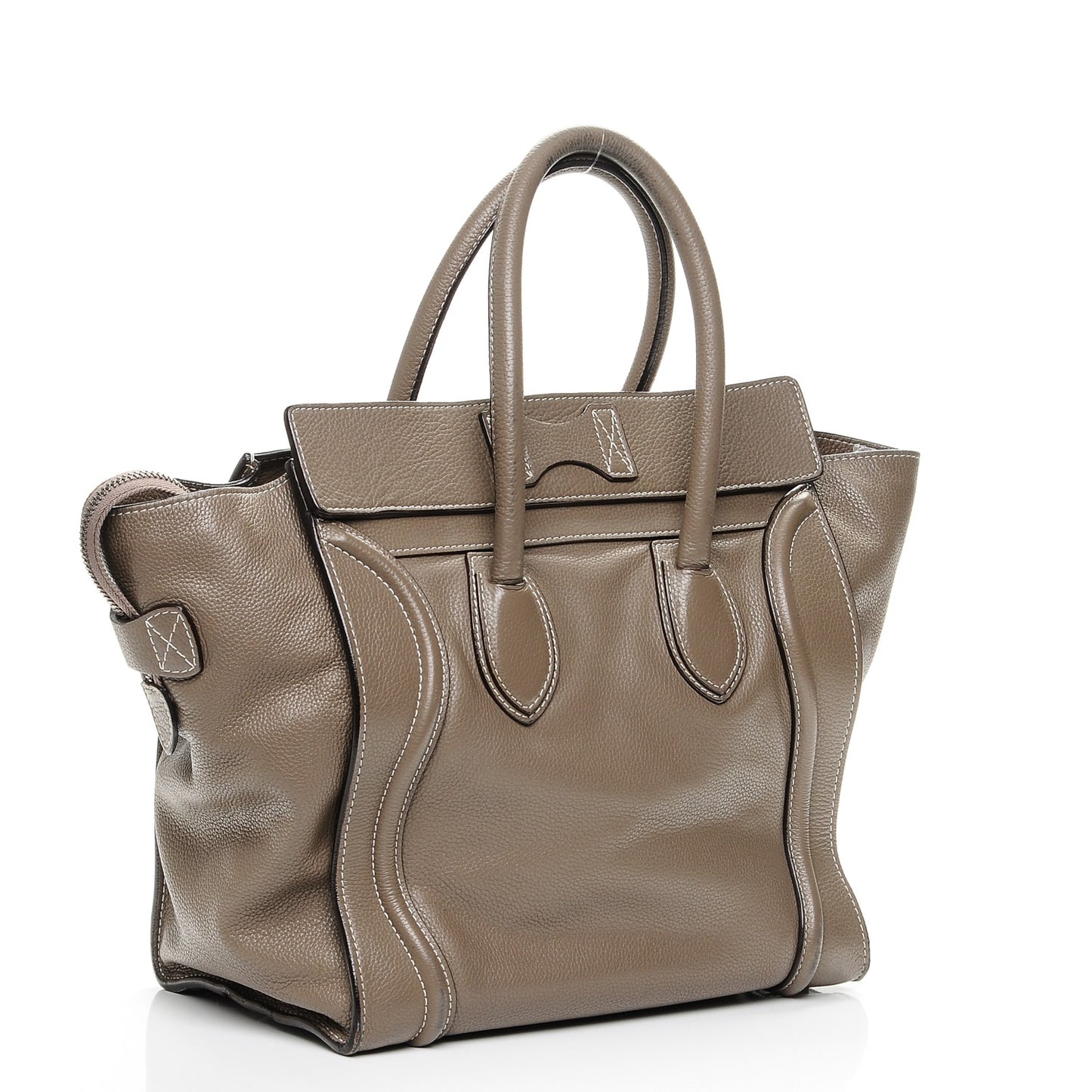 Drummed Calfskin Mini Luggage Souris