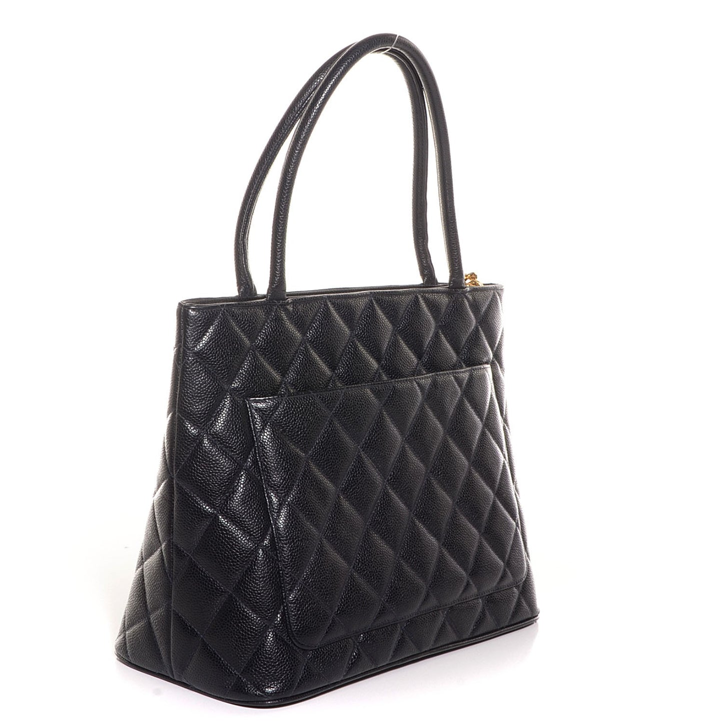 Caviar Quilted Medallion CC Tote Navy