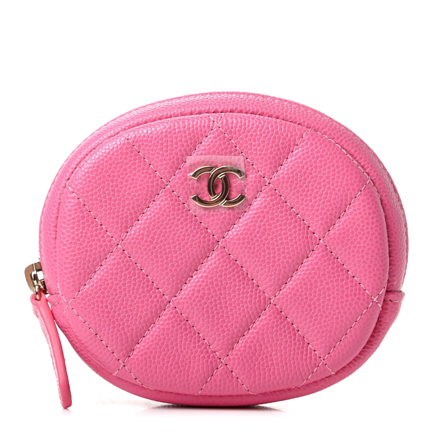 Chanel Caviar Quilted Zip Around Classic Coin Purse Pink 1 of 8