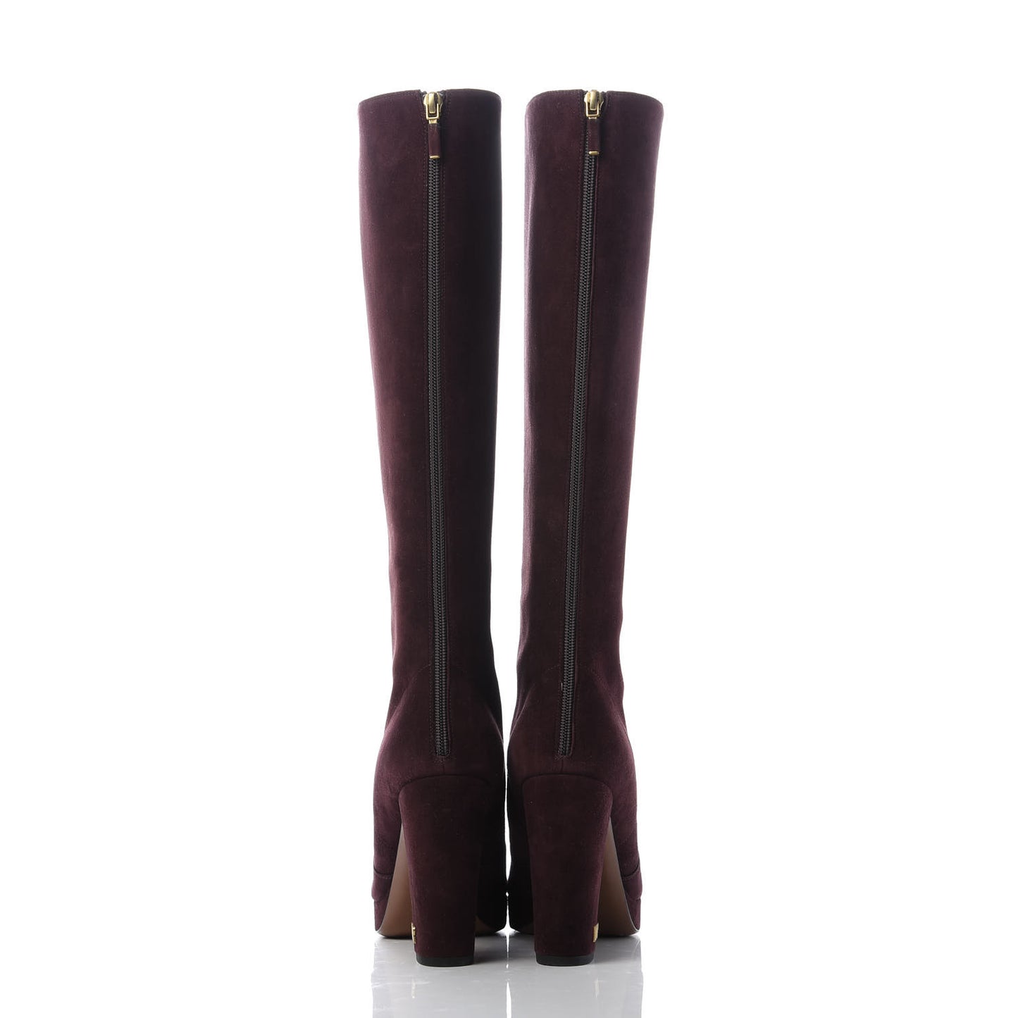 Suede D-rise Platform Boots 39 Burgundy