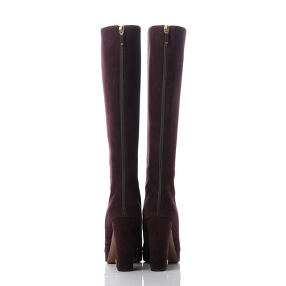 Christian Dior Suede D-rise Platform Boots 39 Burgundy 6 of 8