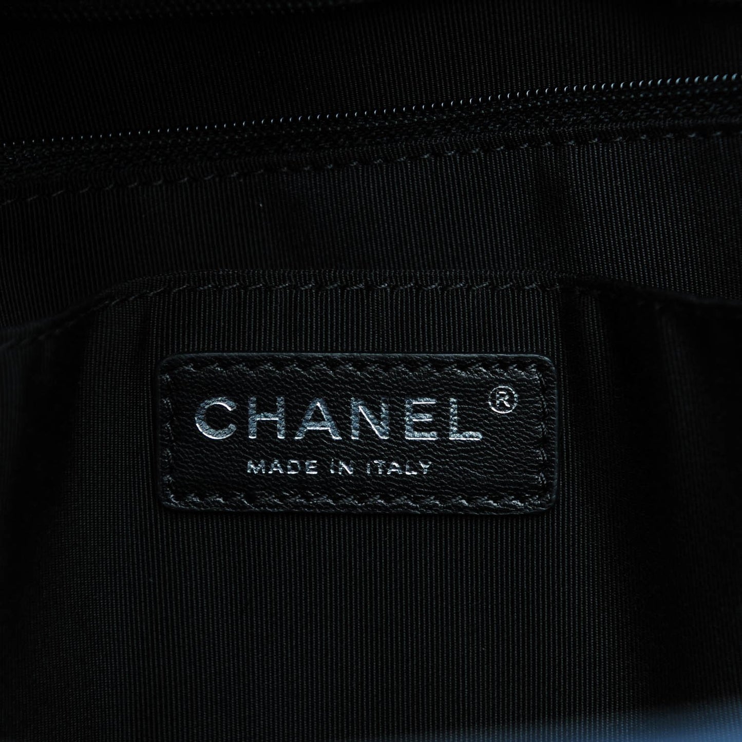 Calfskin Bi-Color Large Boy Tote Black Navy