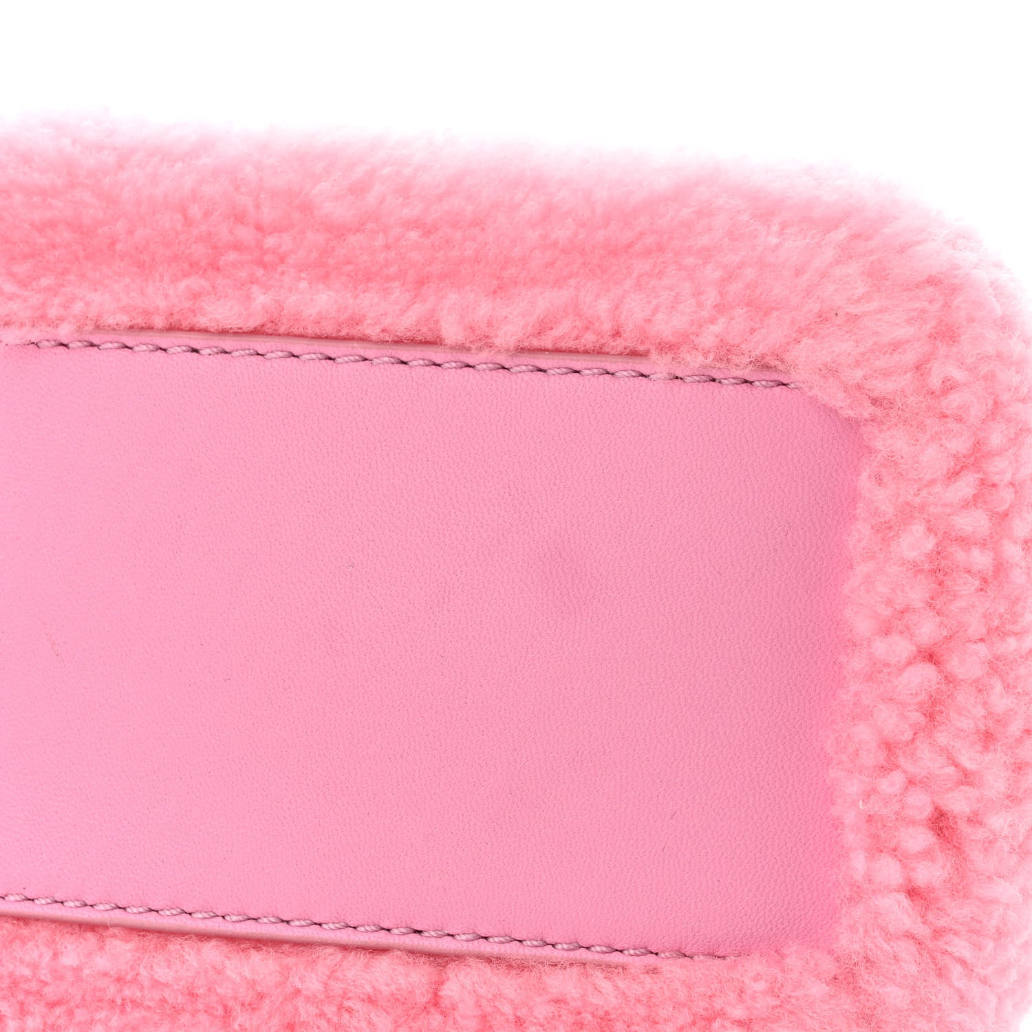 Fendi Shearling Nappa Mini Peekaboo Iconic Satchel Lollypop 12 of 12