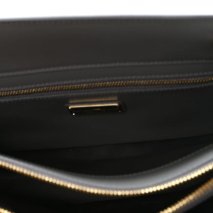 Salvatore Ferragamo Hammered Calfskin Today Satchel Grey 5 of 11