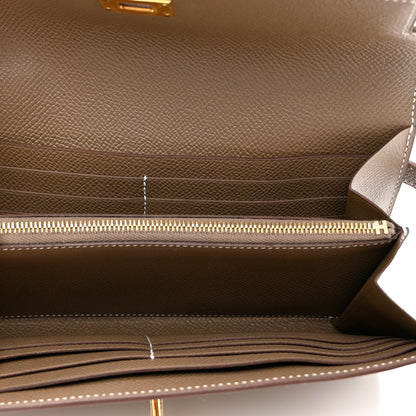 Hermes Epsom Kelly Longue Wallet Etoupe 4 of 7
