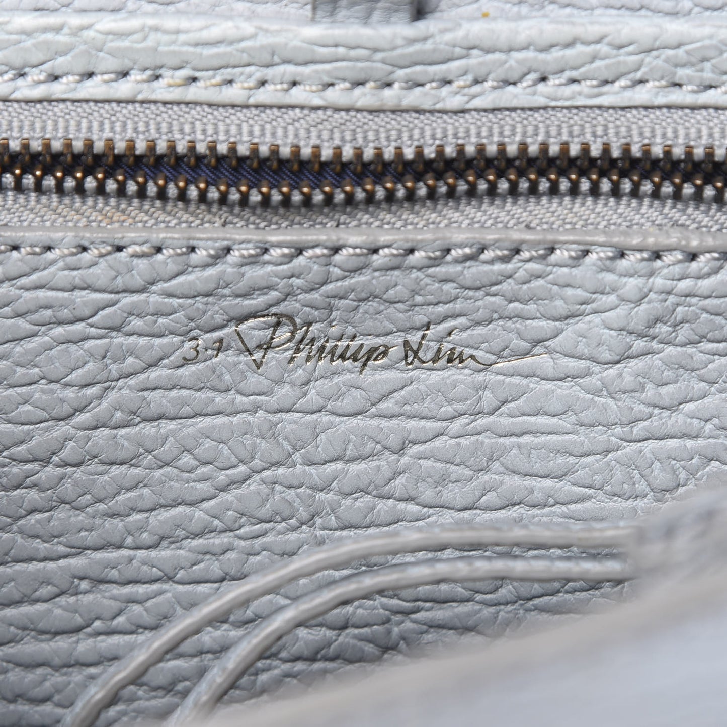 3.1 Textured Calfskin Mini Pashli Satchel Light Blue