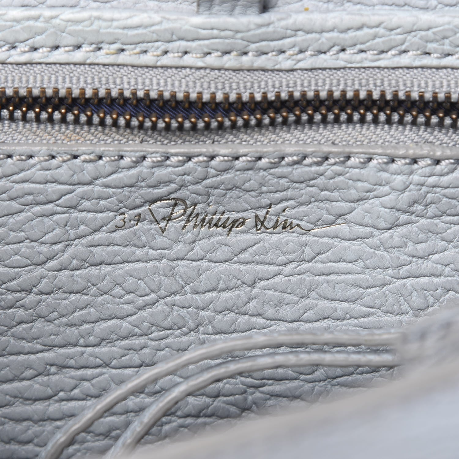 3.1 Phillip Lim 3.1 Textured Calfskin Mini Pashli Satchel Light Blue 5 of 16