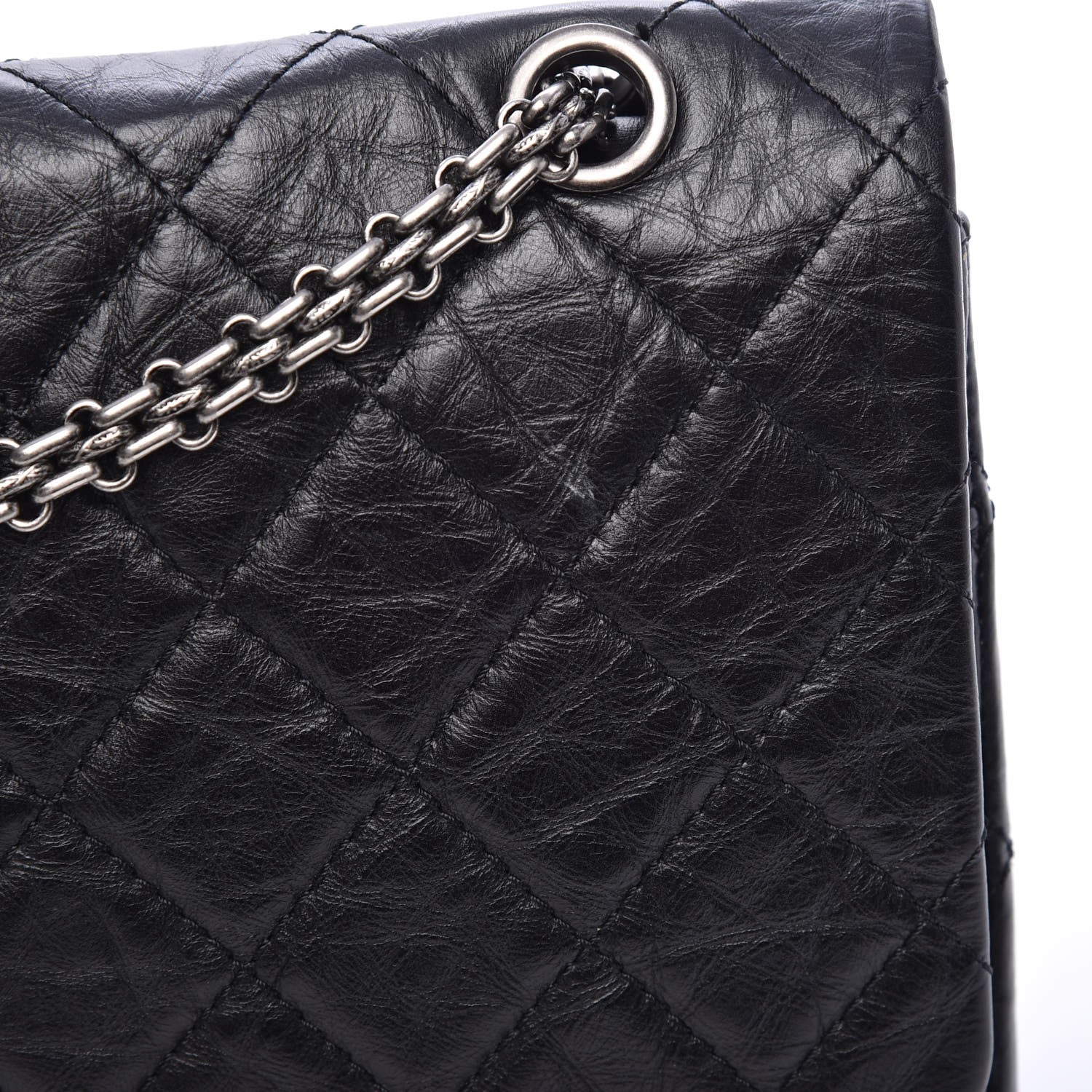 Chanel Aged Calfskin Quilted 2.55 Reissue 227 Flap Black 8 of 9