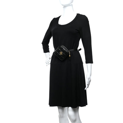 Chanel Caviar Quilted Coin Purse Belt Bag Black 2 of 12