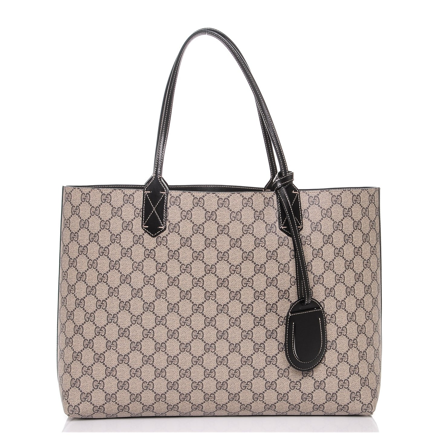 Calfskin GG Supreme Monogram Medium Reversible Tote Black