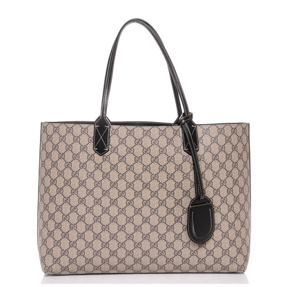 Gucci Calfskin GG Supreme Monogram Medium Reversible Tote Black 1 of 8