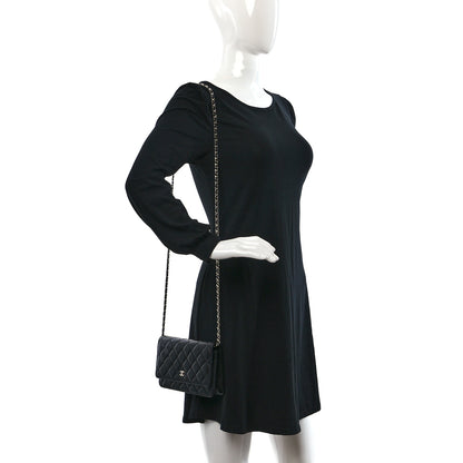Chanel Caviar Quilted Wallet on Chain WOC Black 2 of 10