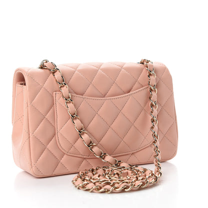 Chanel Lambskin Quilted Mini Rectangular Flap Light Pink 3 of 11