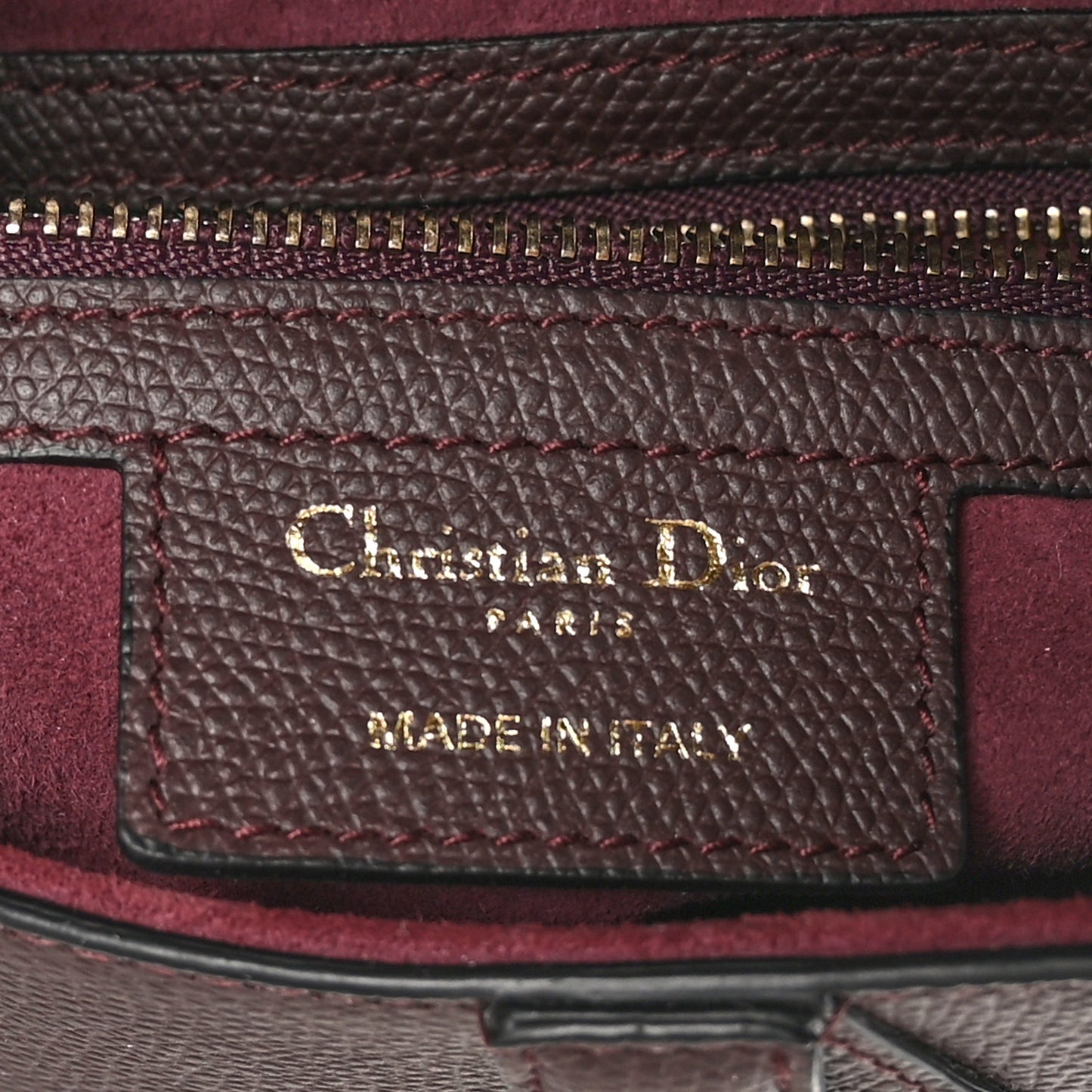 Grained Calfskin Saddle Bag  Burgundy