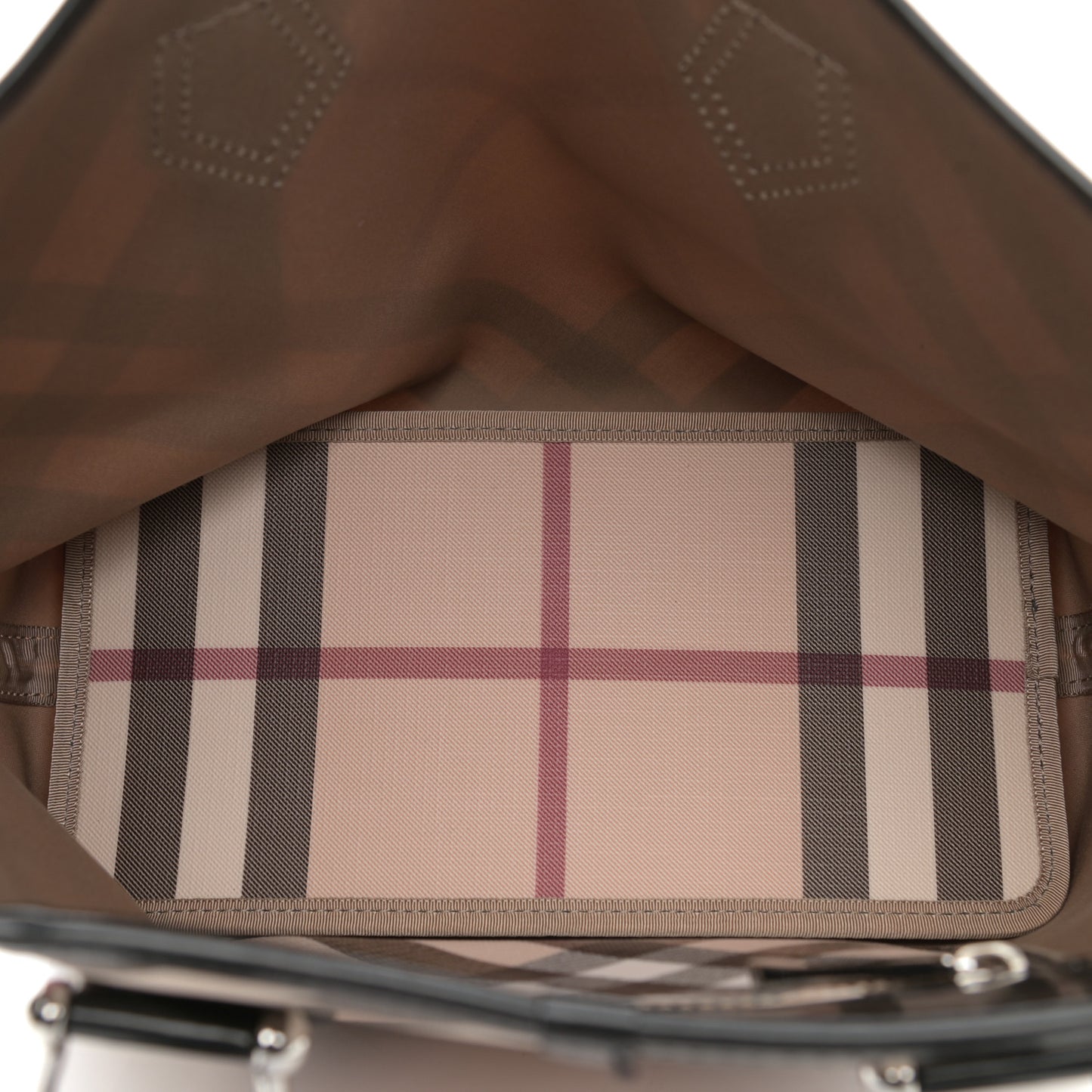 Patent Trim Nova Check Small Nickie Shopper Tote