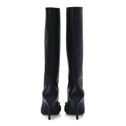 Givenchy Smooth Calfskin 4G Square Toe Knee Boots 38 Black 6 of 12