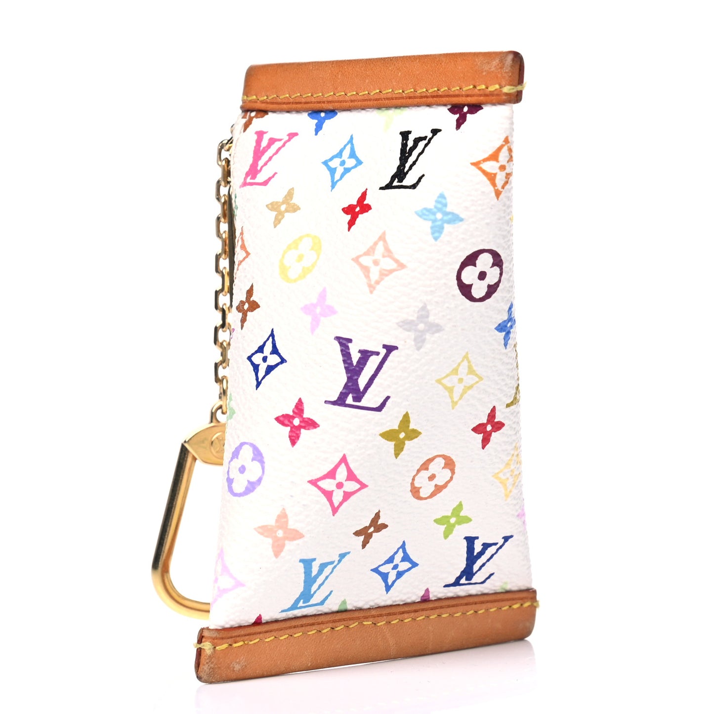Monogram Multicolor Berlingot Coin Purse White