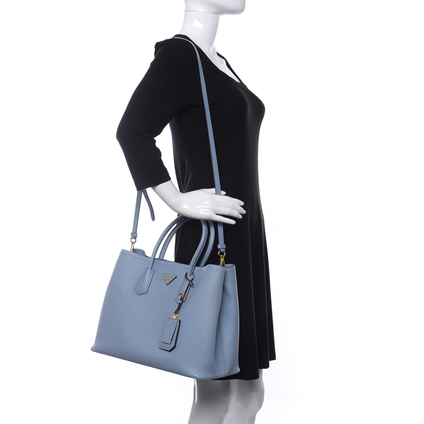 Saffiano Cuir Large Double Bag Astrale