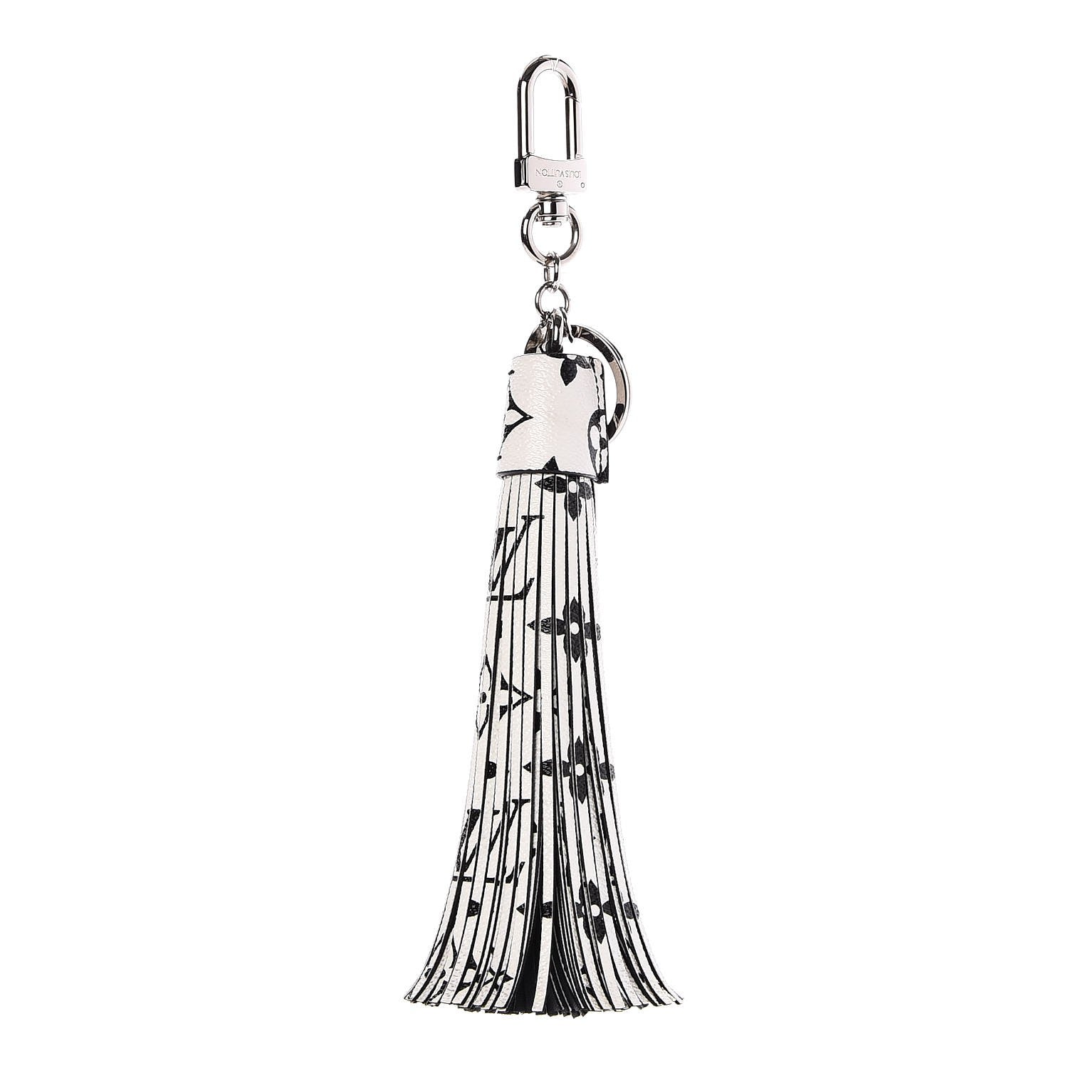 Louis Vuitton Monogram Tassel Bag Charm White 1 of 7
