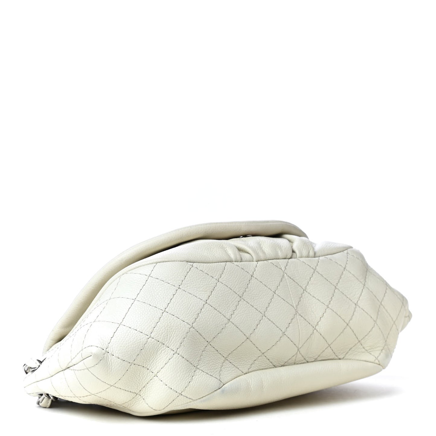 Caviar Half Moon Large Flap White