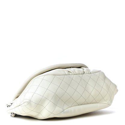 Chanel Caviar Half Moon Large Flap White 3 of 5