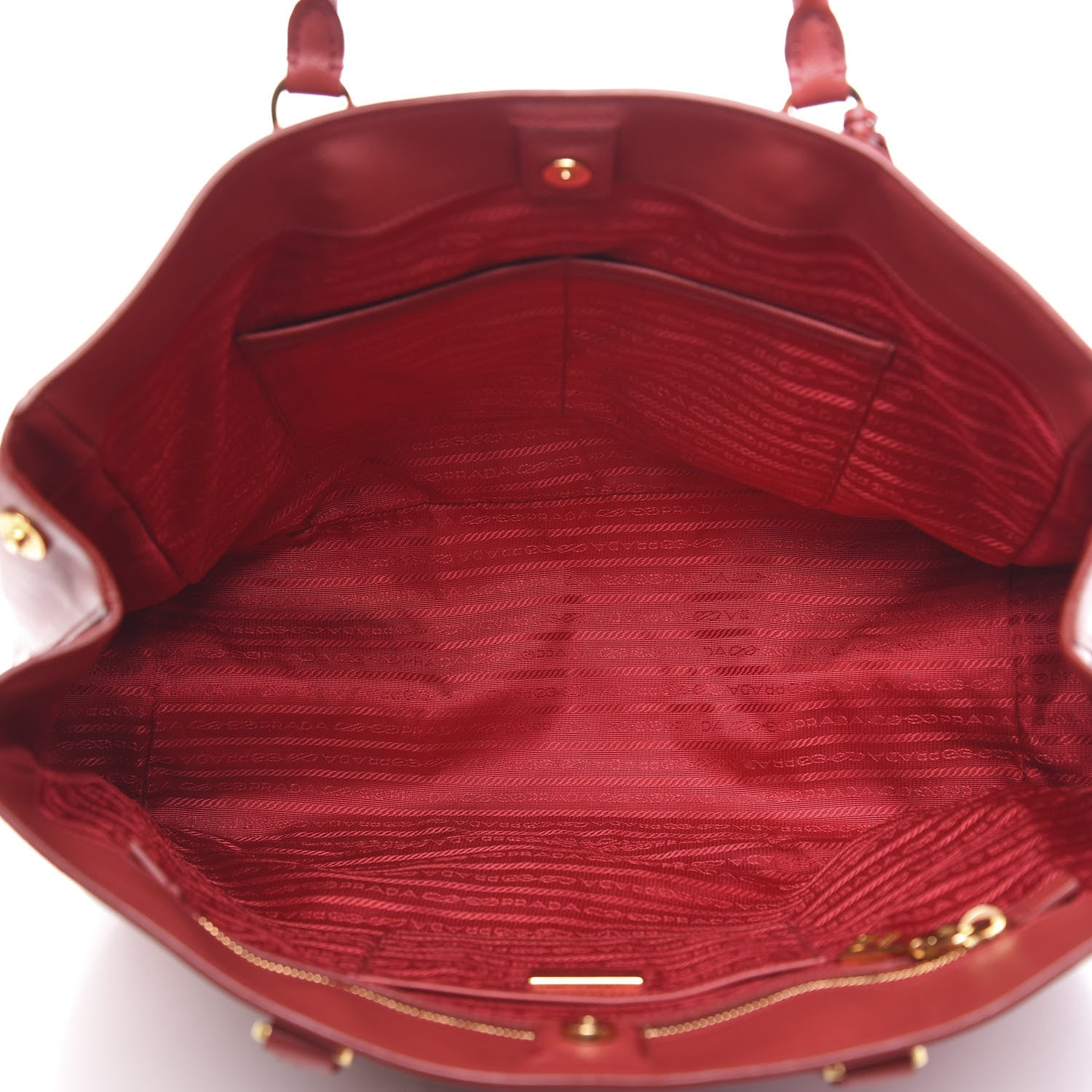 Prada Saffiano Lux Large Tote Fuoco 5 of 14