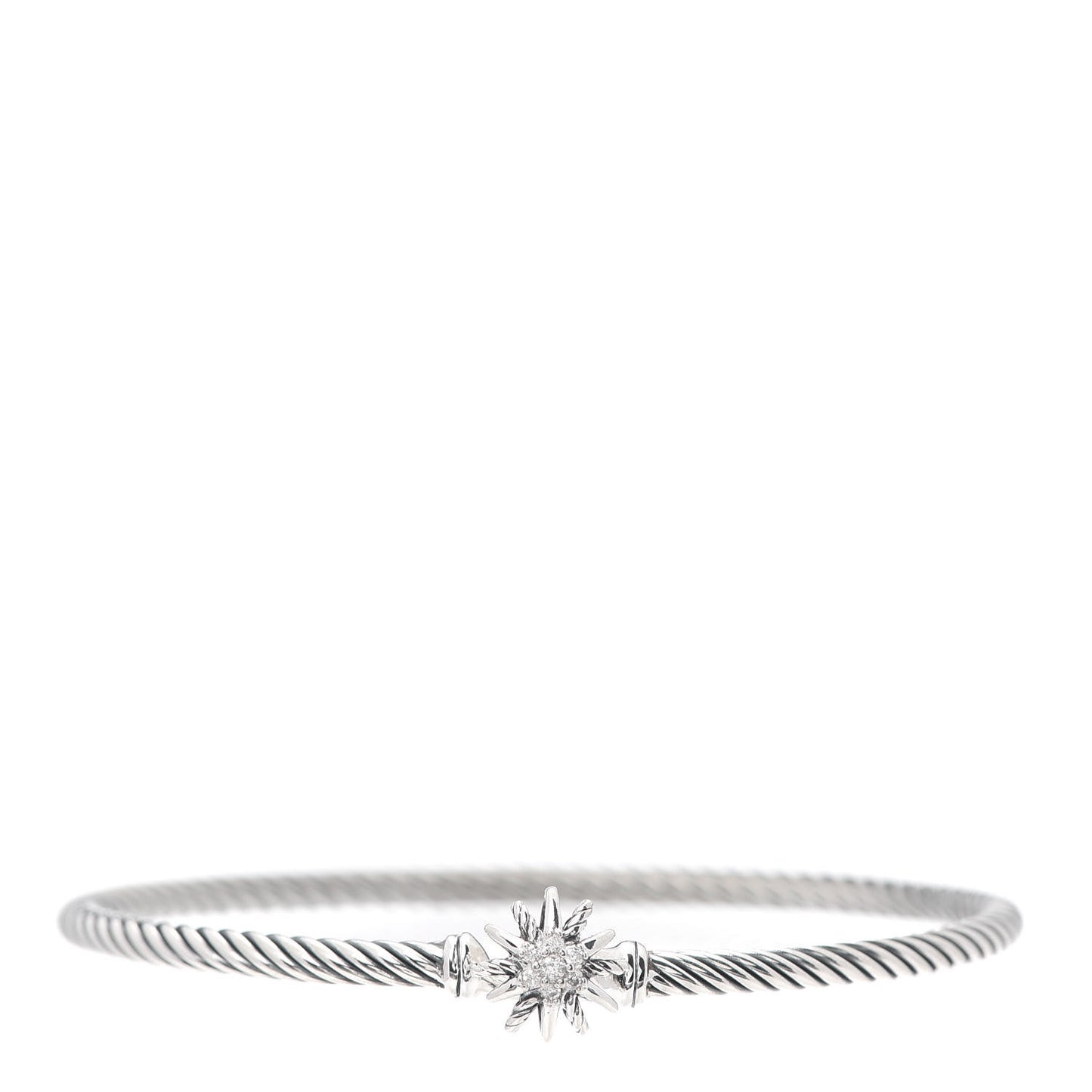 Sterling Silver Diamond Starburst Bracelet