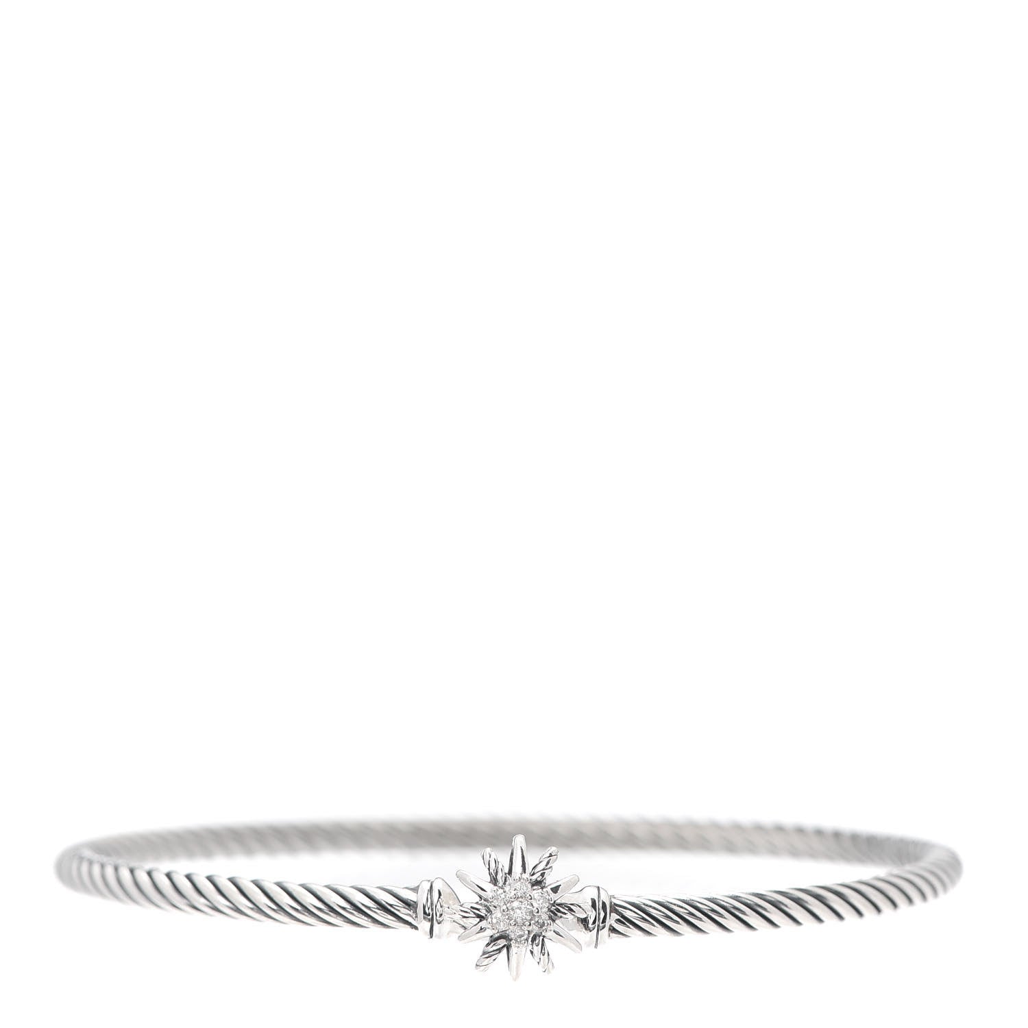 David Yurman Sterling Silver Diamond Starburst Bracelet 1 of 4