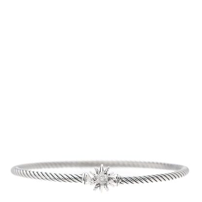 David Yurman Sterling Silver Diamond Starburst Bracelet 1 of 4