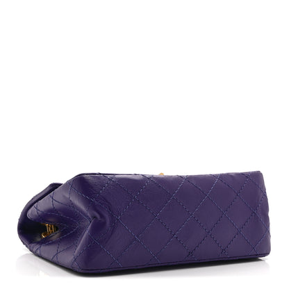 Chanel Aged Calfskin Quilted 2.55 Reissue Mini Flap Purple 4 of 11