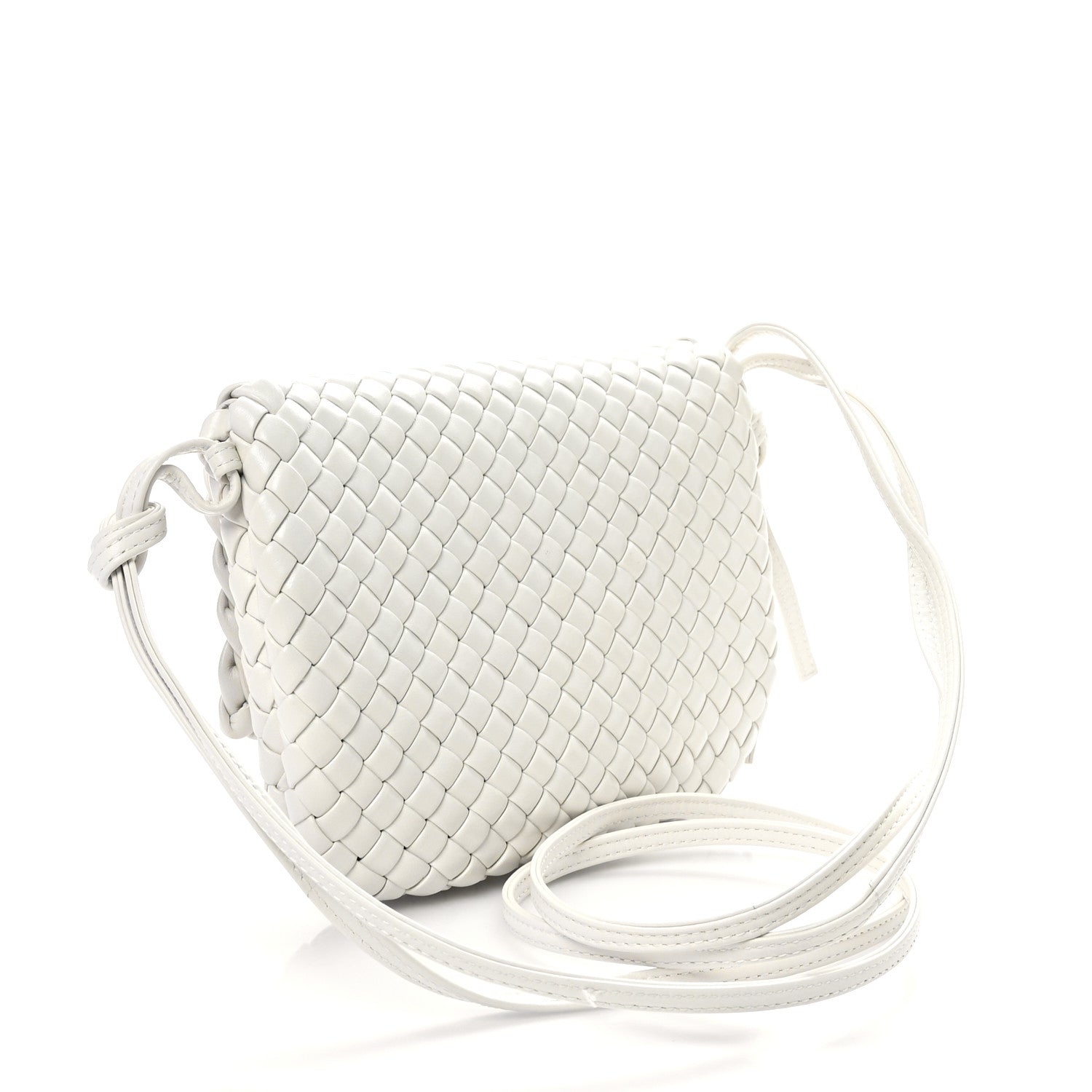 Bottega Veneta Nappa Intrecciato Cobble Messenger Bag White 3 of 10