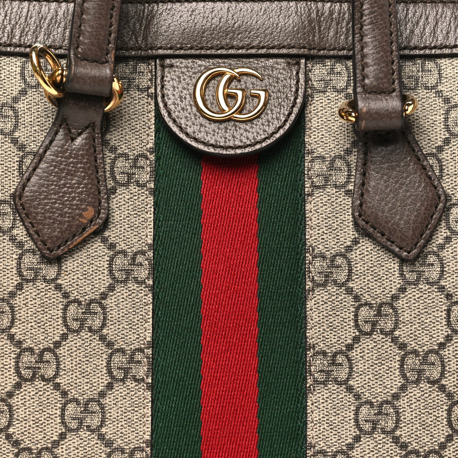 Gucci GG Supreme Monogram Small Ophidia Tote Bag Brown 8 of 13