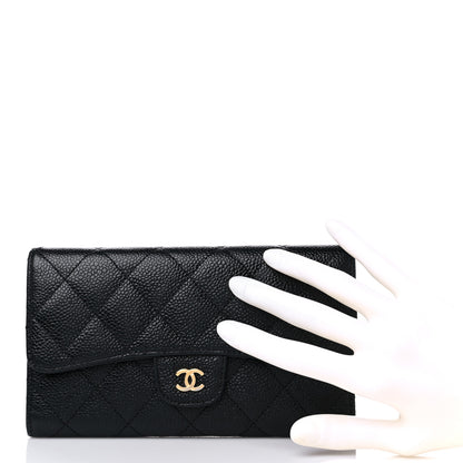 Chanel Caviar Quilted Large Flap Wallet Black 2 of 21