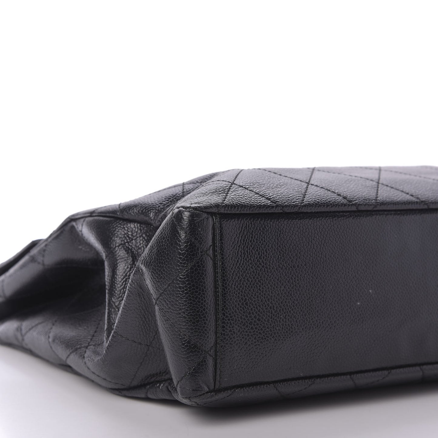 Caviar Quilted Single Flap Black